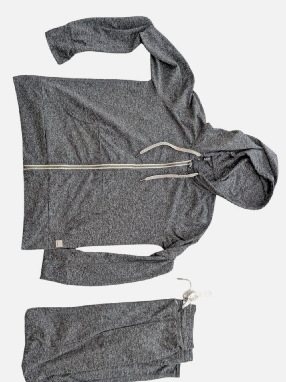 Vuori Halo Performance Hoodie & Wide Leg Pant Small Set Gray Heather DreamKnit